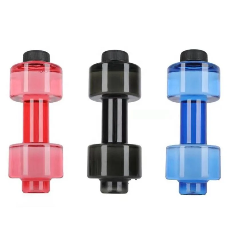 

TY New 550ml Hiking Dumbbell Gym Sports Bottle Portable Water Cup Men and Women Plastic Water Cup Fitness Cup, Photo