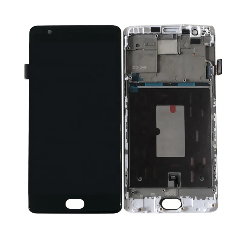 

Original Amoled For Oneplus 3 A3000 LCD Touch Screen Digitizer Panel Assembly Frame For Oneplus 3T A3010 Display LCD With Frame, Black/white