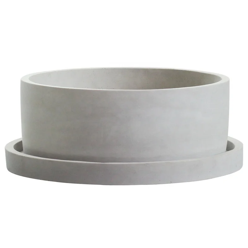 Nordic Simple Design Indoor Cement Succulent Planter Pot with Saucer for Home Decor