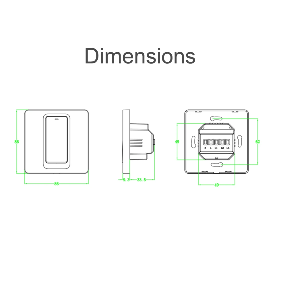 Tuya ZigBee Safe wall switch remote control support Amazon Alexa and Google assistant for EU standard - ANKUX.COM
