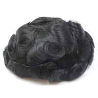 

Wholesale Stock Human Hair Full Swiss Lace mens toupee with gray hair