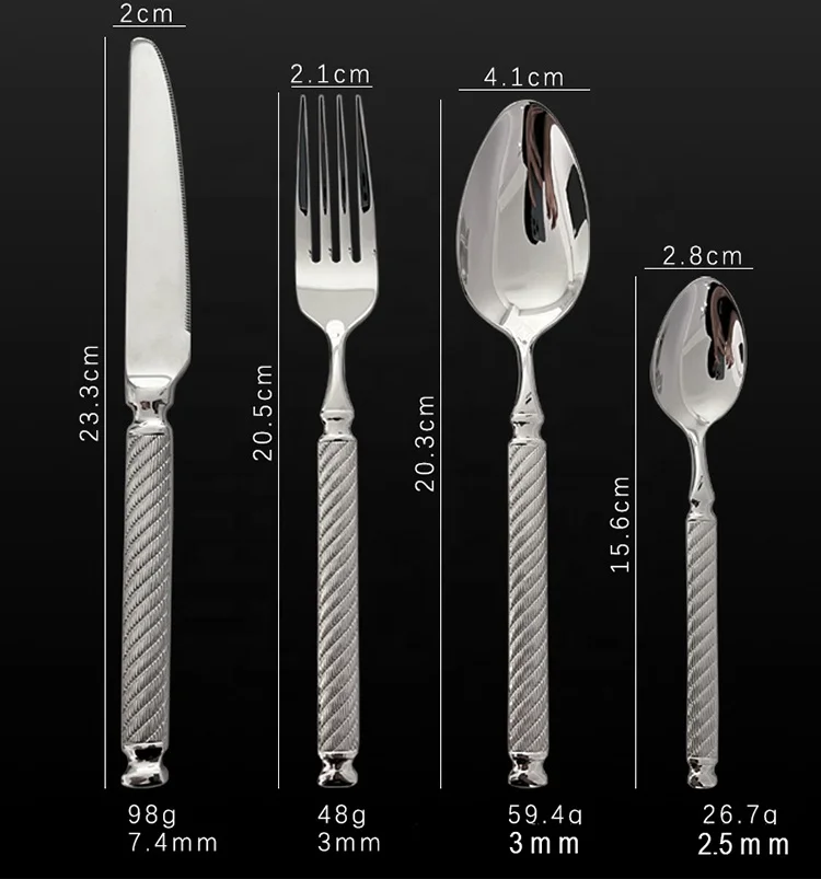 

New style dinner knife stainless steel 304 cutlery spoon and fork flatware set stainless steel luxury cutlery set