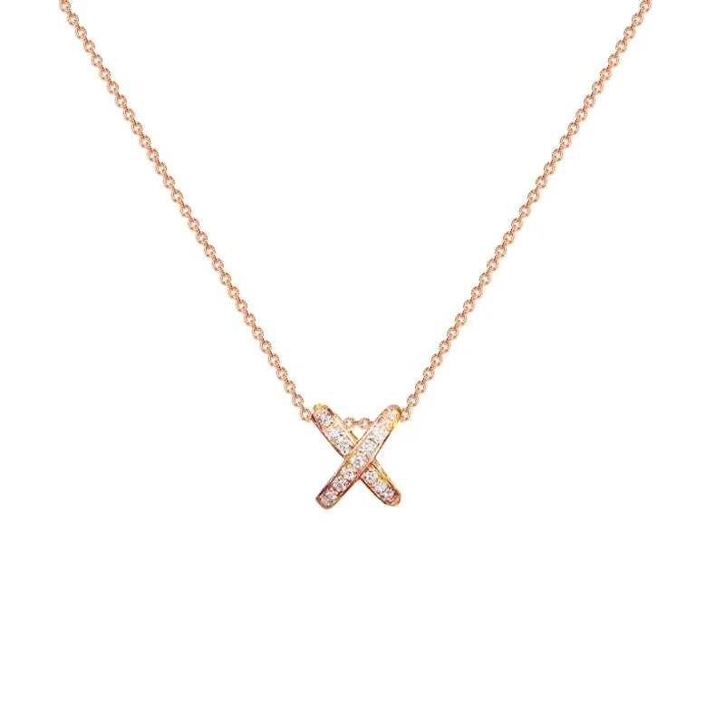 

Necklaces Jewelry Long Woman Chain Necklace X -shape Jewelry Ladies Geometric Lovers Trendy