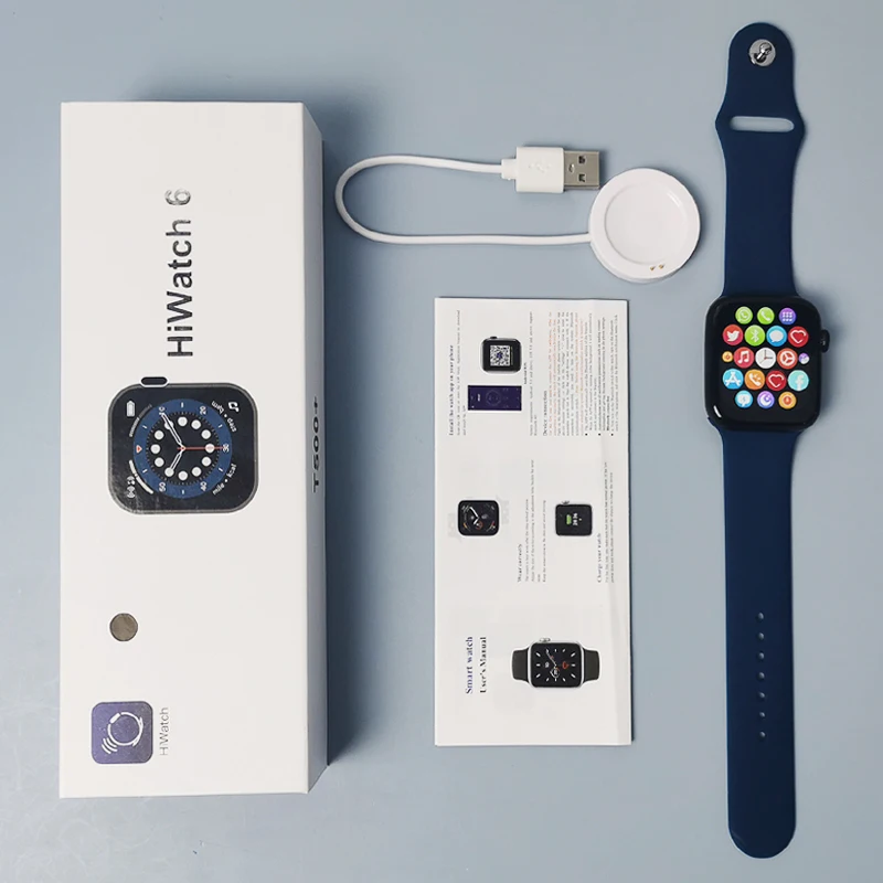 

2021 hot waterproof t500+pro series 6 smart watch 2021 t500 smartwatch BT calling sport smart watch t500 pro t500+pro, Black