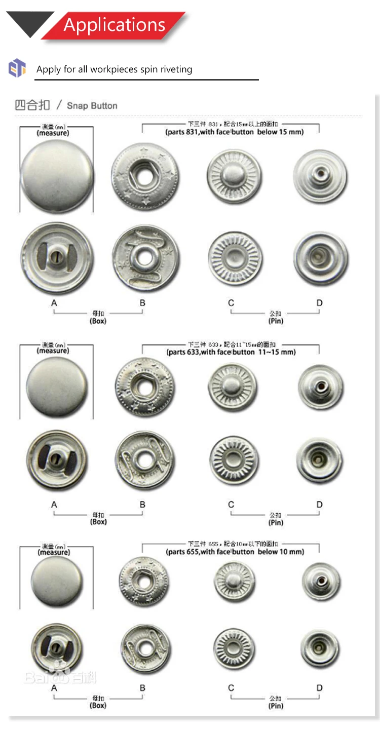 snap button attaching hat rivet making eyelet nails riveting
