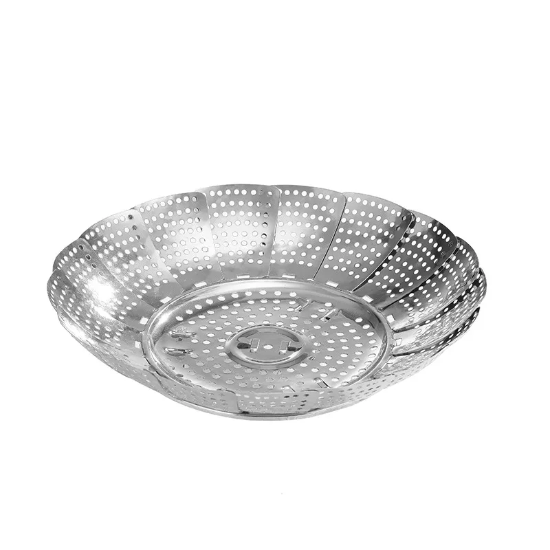

Multi Purpose Lotus Shaped Foldable Stainless Steel Food Vegetable Steamer Basket