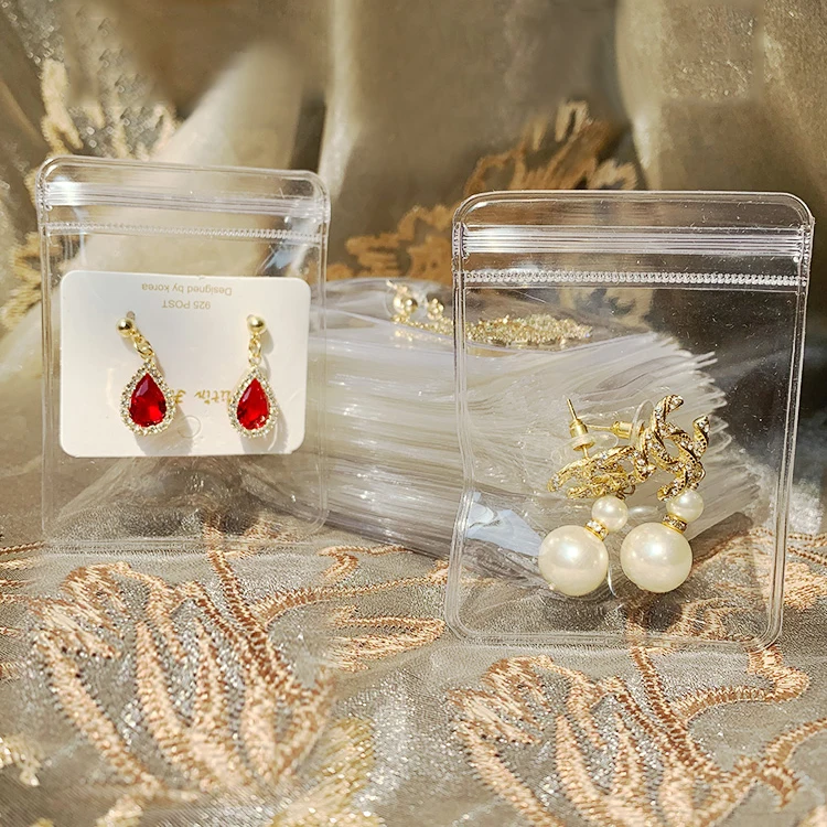 

Earring bag Storage necklace Earrings Earring storage bag Transparent PVC jewelry bag
