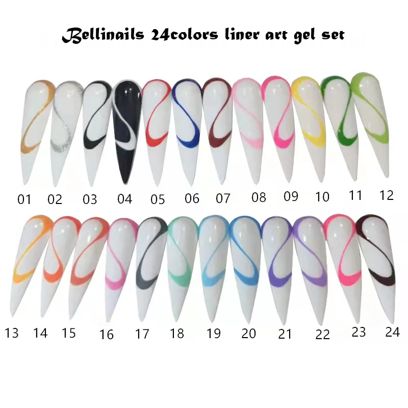 

Bellinails hot sale 24 colors line art painting uv gel polish nail art liner gel