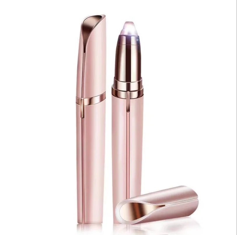 

Hot Women Eyebrow Epilator trimmer pen Electric Eyebrow Facial Razor Baby Hair Razor electric eyebrow Trimmer, Pink white
