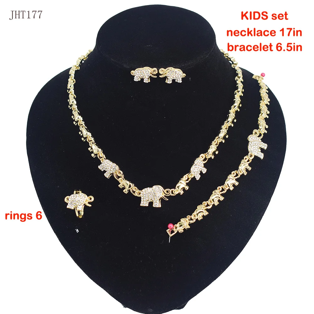 

JHT177 Fashion 18K Gold Plated power symbol elephant kids jewelry four piece set
