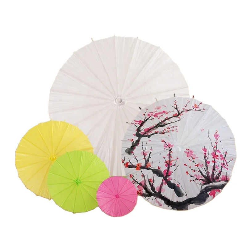 

[i Am Your Fans] Sufficient Stock! Kids Diy White Paper Umbrellas 10cm 15cm 20cm 30cm Are Available Kid Fan