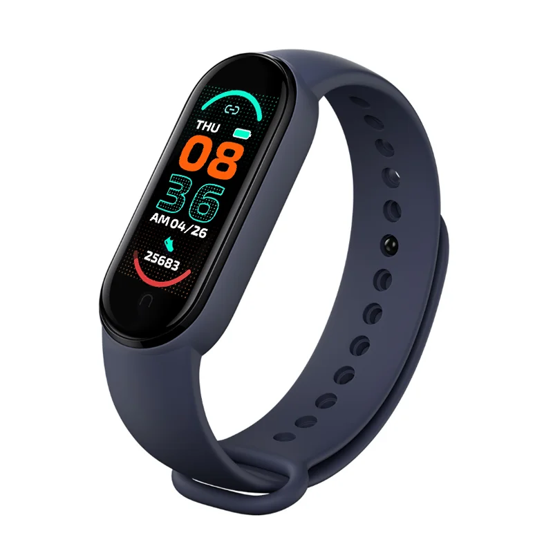 

New Arrivial M6 Smart Watch Bracelet Wristband Fitness NFC Smartwatch Smartband Reloj Inteligente MI Band 6 Global, Black/blue/red