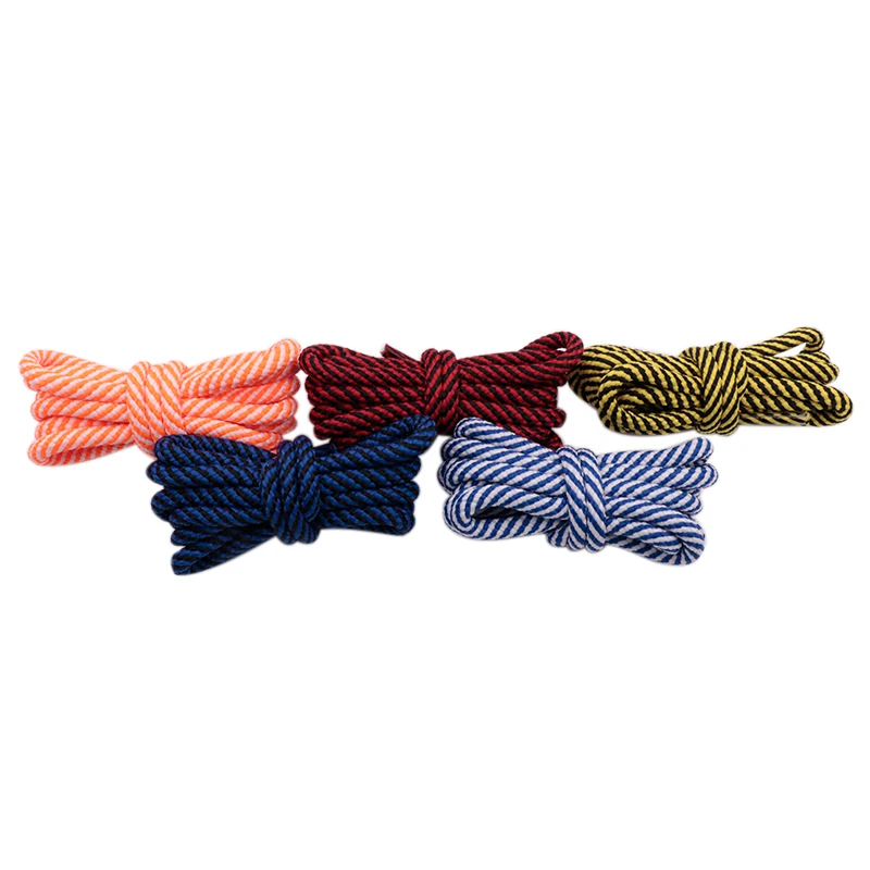 

Weiou Manufacturer New Arrive Fabrics Multi Color 0.45cm Width Rope Round Polyester Shoelaces With High Quality For Sneakers, Customized