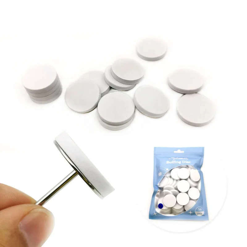 

HYTOOS 25mm Buffing Disc 50pcs/Bag Polishing Sanding Paper No Metal Disk Electric Nail Drill Bits Machine Drills Accessories