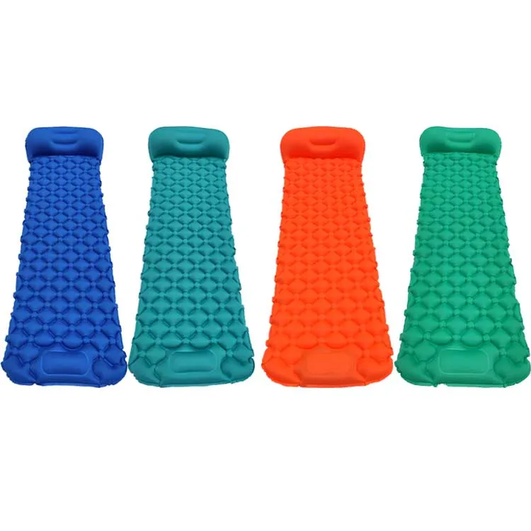 

Built-in Pump Inflatable Camping Mat, Portable Durable Hiking Waterproof camping pad food inflate, Orange,blue,green,dark green,customized