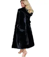 

High quality Oversiz fake imitation mink Fur hooded Coat Women Plus Size Long faux Fur coats women coat