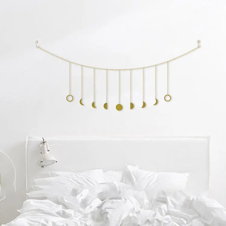

Wholesale Background Wall,Metal Disc Ornaments Sun Moon Living Room Bedroom Gift Wall Decoration, Gold and silver