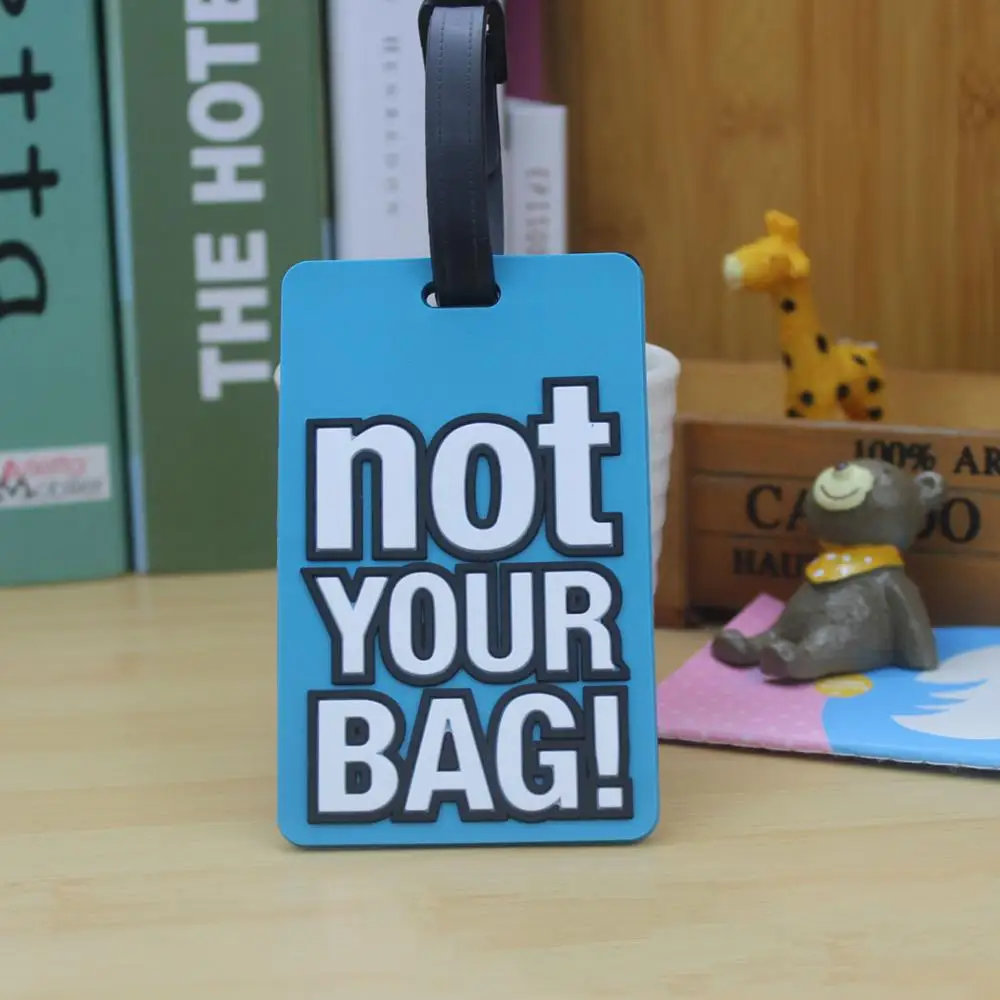 

Luggage Tag Cartoon Silica Gel Suitcase ID Addres Holder Portable Label Travel Accessories Creative Baggage Boarding Tags, As photo