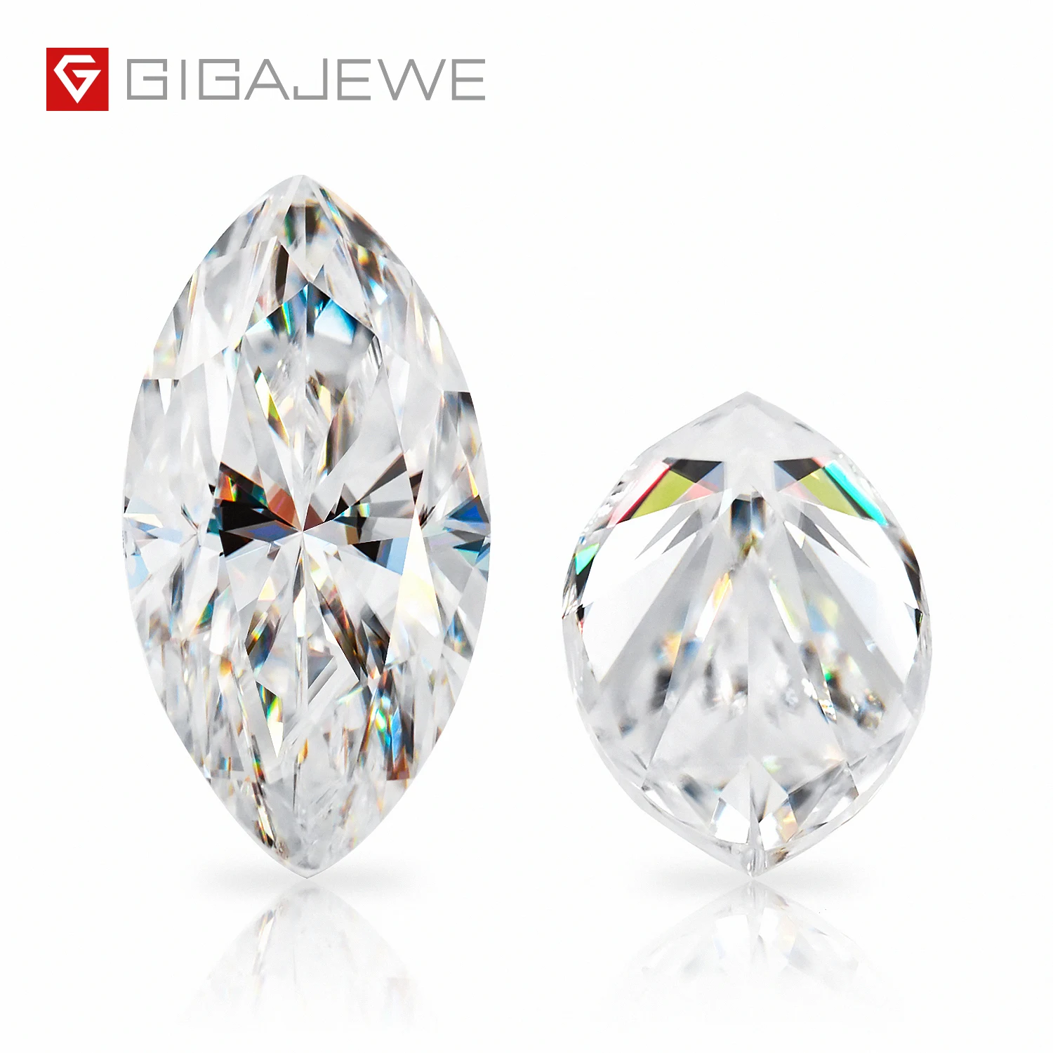 

GIGAJEWE White D Color Stone Loose Gemstone White Certificate Synthetic Diamond Marquise Cut Moissanite