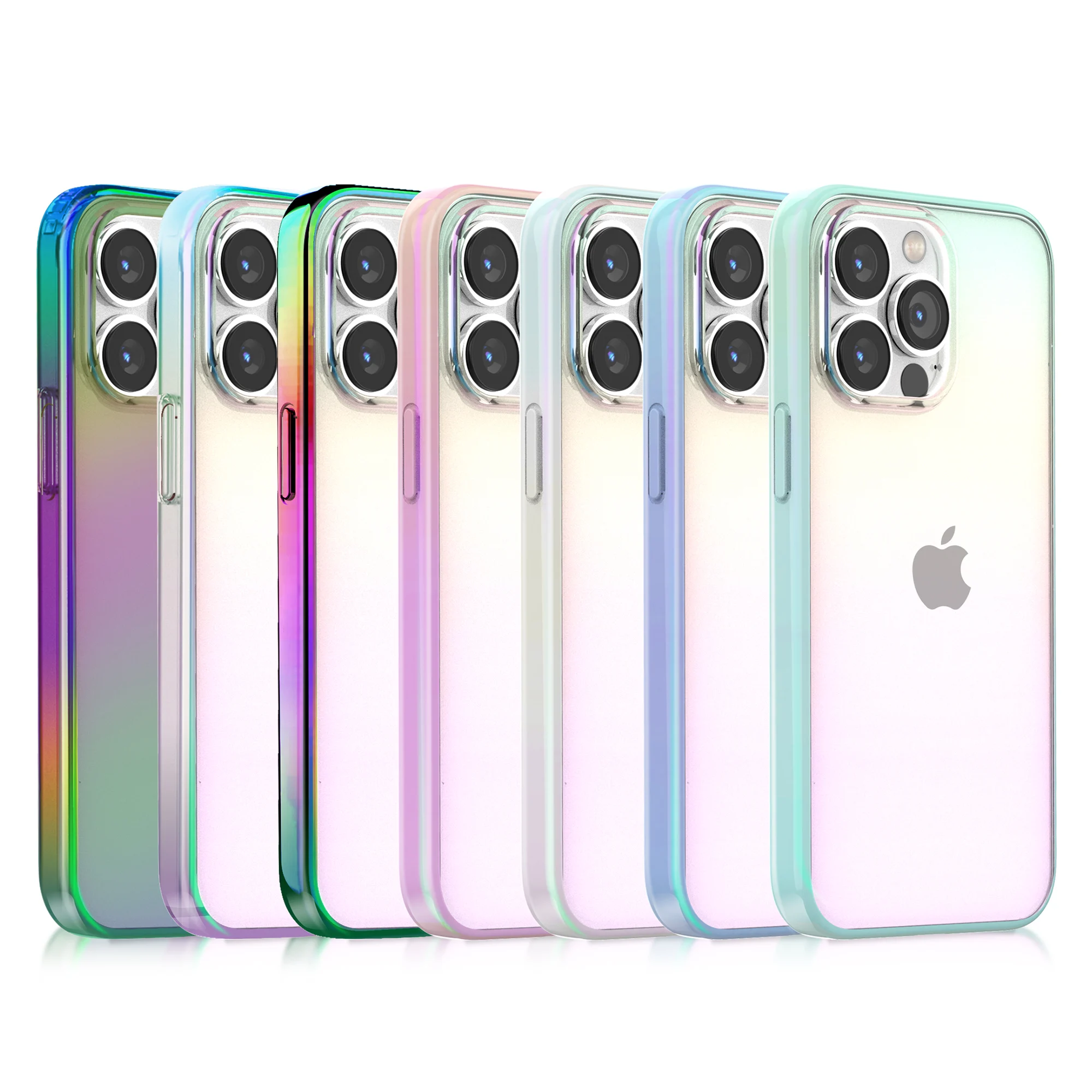 

2022 New For Iphone 13 Cases High quality rainbow TPU+PC protective case OEM tpu sublimation phone case