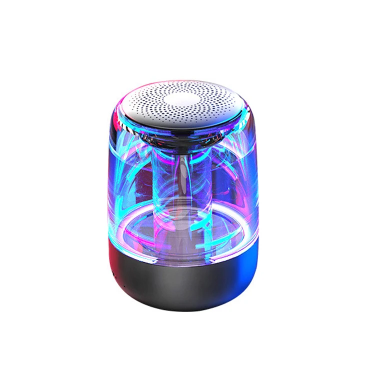 

C7 transparent crystal lamp glass subwoofer wireless speaker