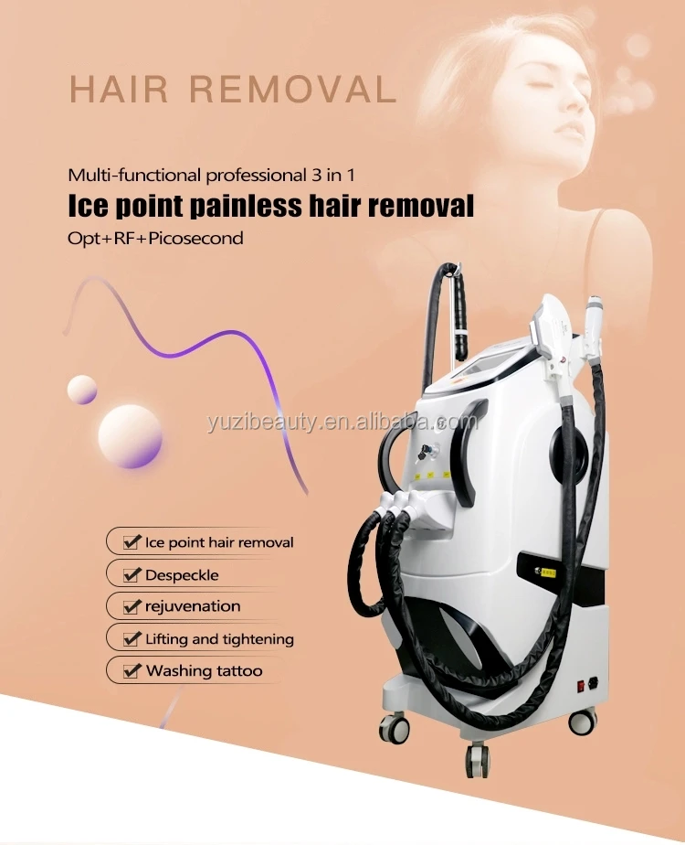 3 In 1 Rf+nd Yag Laser /shr Remove Hair Permanently Multifunctional Beauty Machine Buy Best