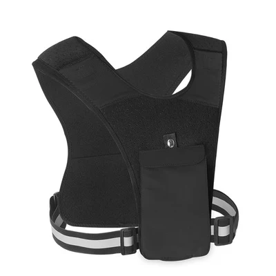 

New arrival Straps outdoor Accessories Holder Running Phone bag Vest with Adjustable Waistband, Black