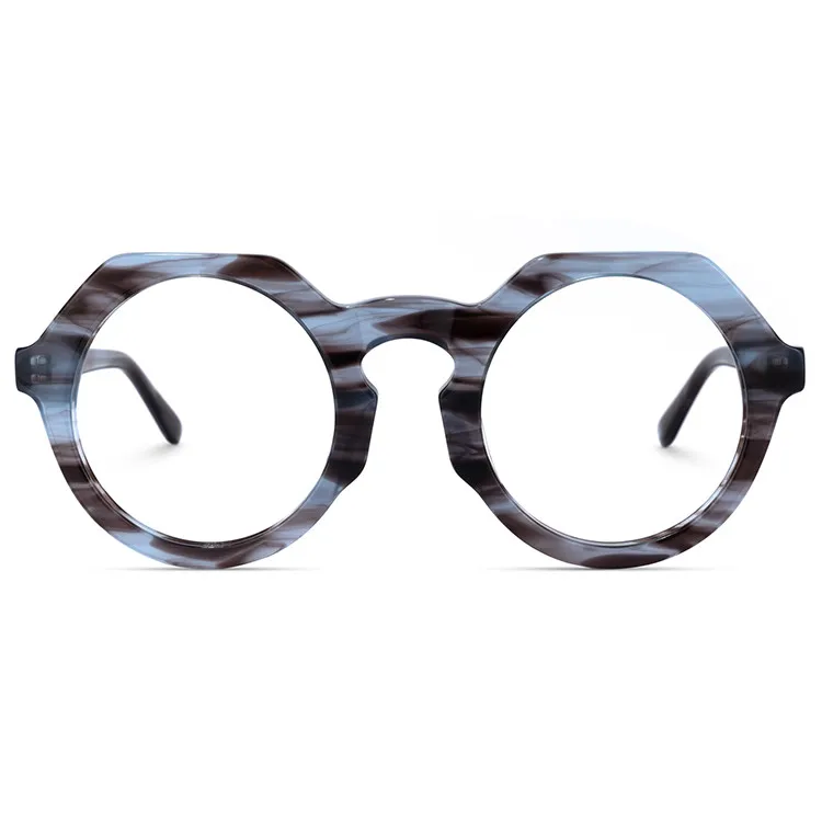 

Zeelool Classic Unisex Round Geometric Brown Gray Oversized Eyewear Frames Manufacturer Optical Glasses