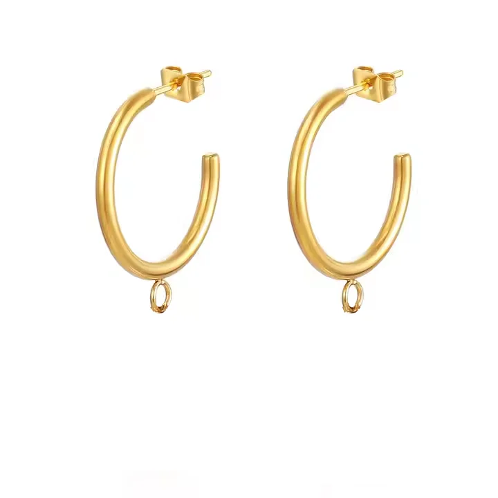 Wholesale Price Natural Stainless Steel PVD 18K Gold Earring Hook Waterproof Drop Earrings with Pearl Gold Plated