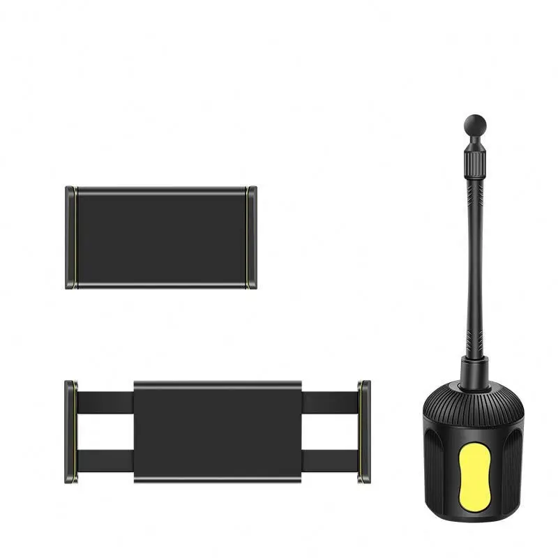 

Cup phone holder REKmv automatic clamp phone holder, Black yellow