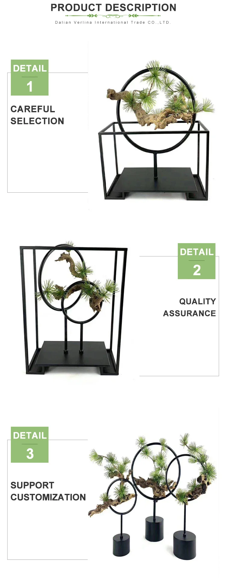 artificial decorative pine trees