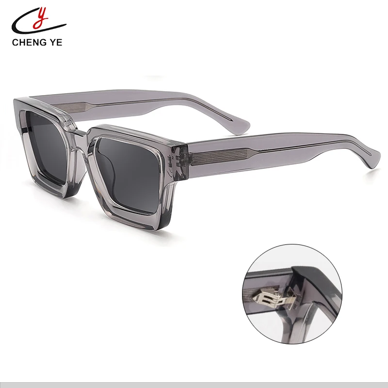 

NEW 2022 Luxury Internal Chamfering High Quality Men Women shades UV400 thick widen temple Acetate Polarized Sunglasses