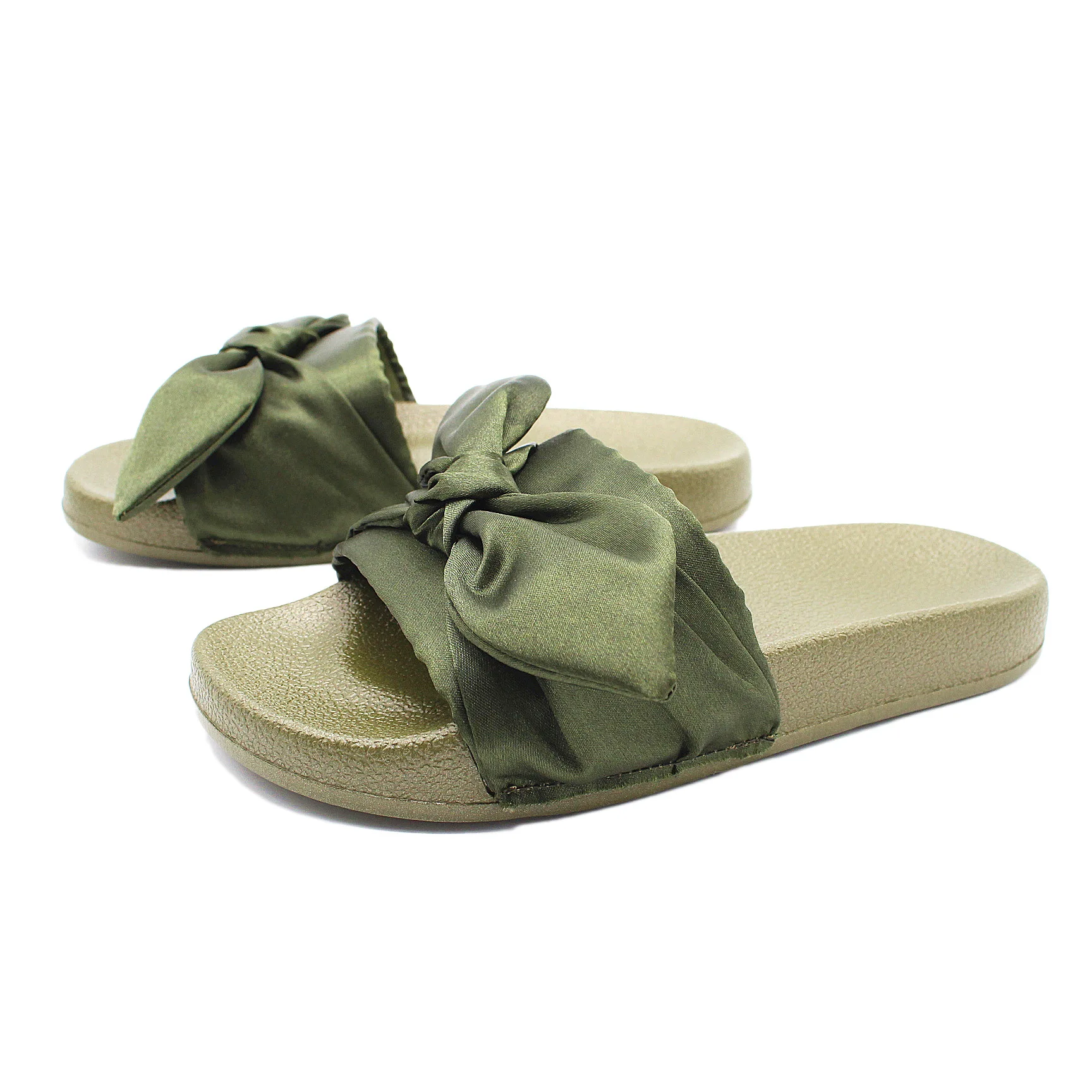 

Ladies' slippers Bow tie slippers Pink flip-flops silk casual flip-flops summer flip-flops