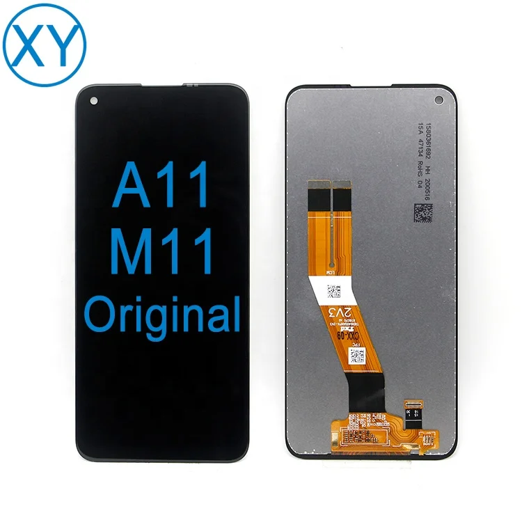 

mobile phone original lcd touch screens for samsung a11 115 lcd for samsung a11 a115 touch screen digitizer replacement, Black