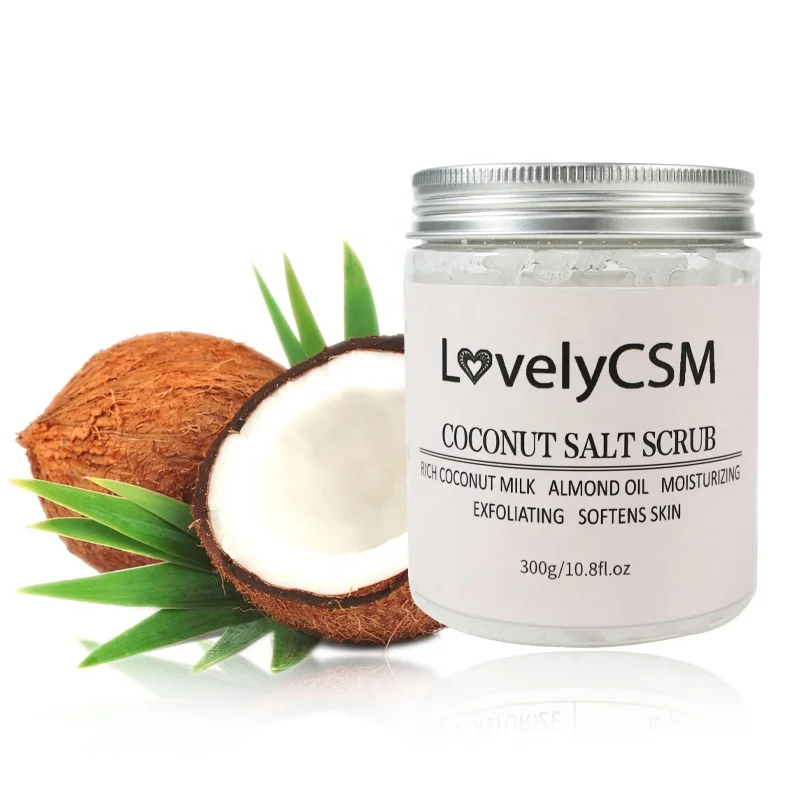 

Wholesale exfoliates skin deeply cleansing 100% pure coconut body scrub whitening organic exfoliating scrub coconut milk scrub, White