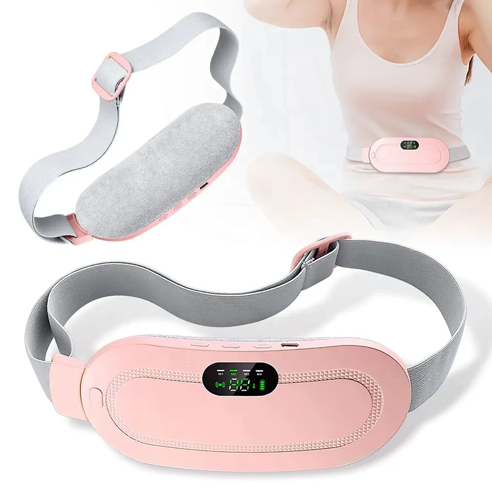 

Electric Vibration Massage Graphene Heating Warm Palace Heated Belt Period Pain Relief Menstrual Cramps Portable Heating Pad