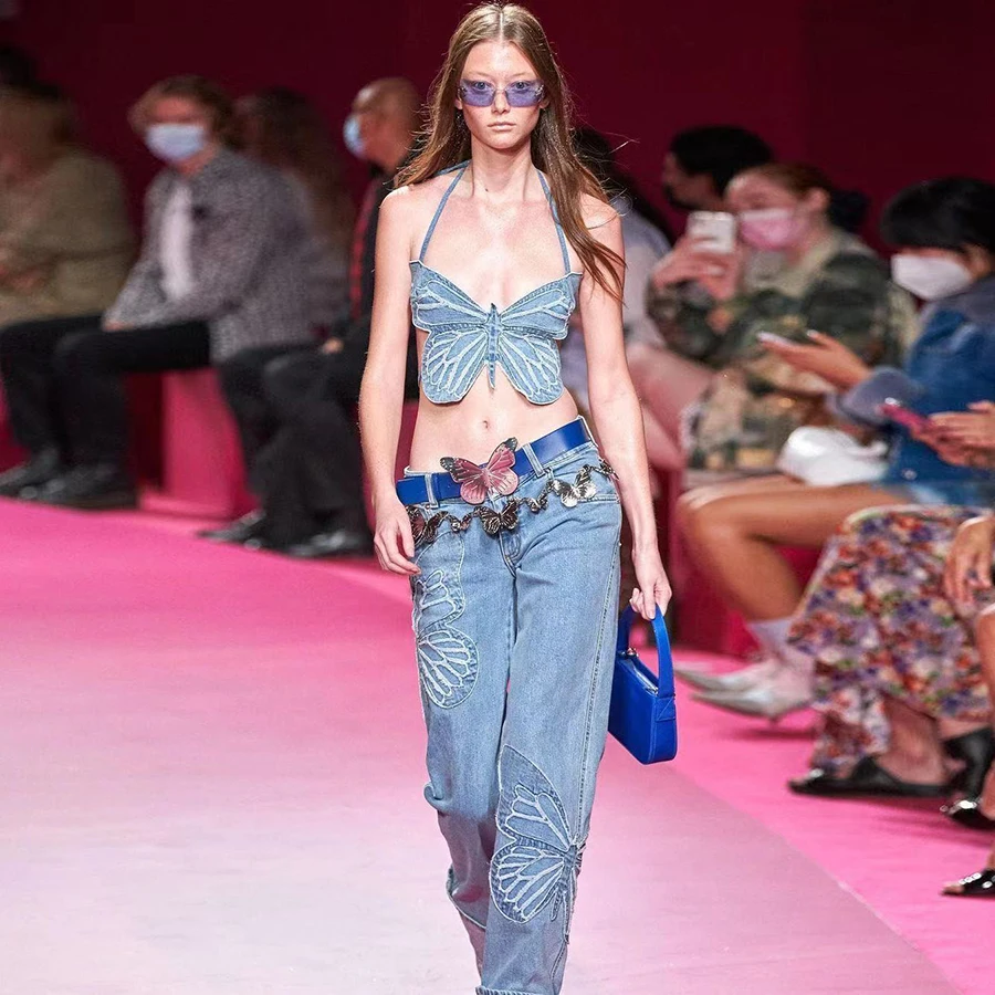 

New Design Butterfly Women Jeans Fall 2021 Clothes Women's Pants & Trousers