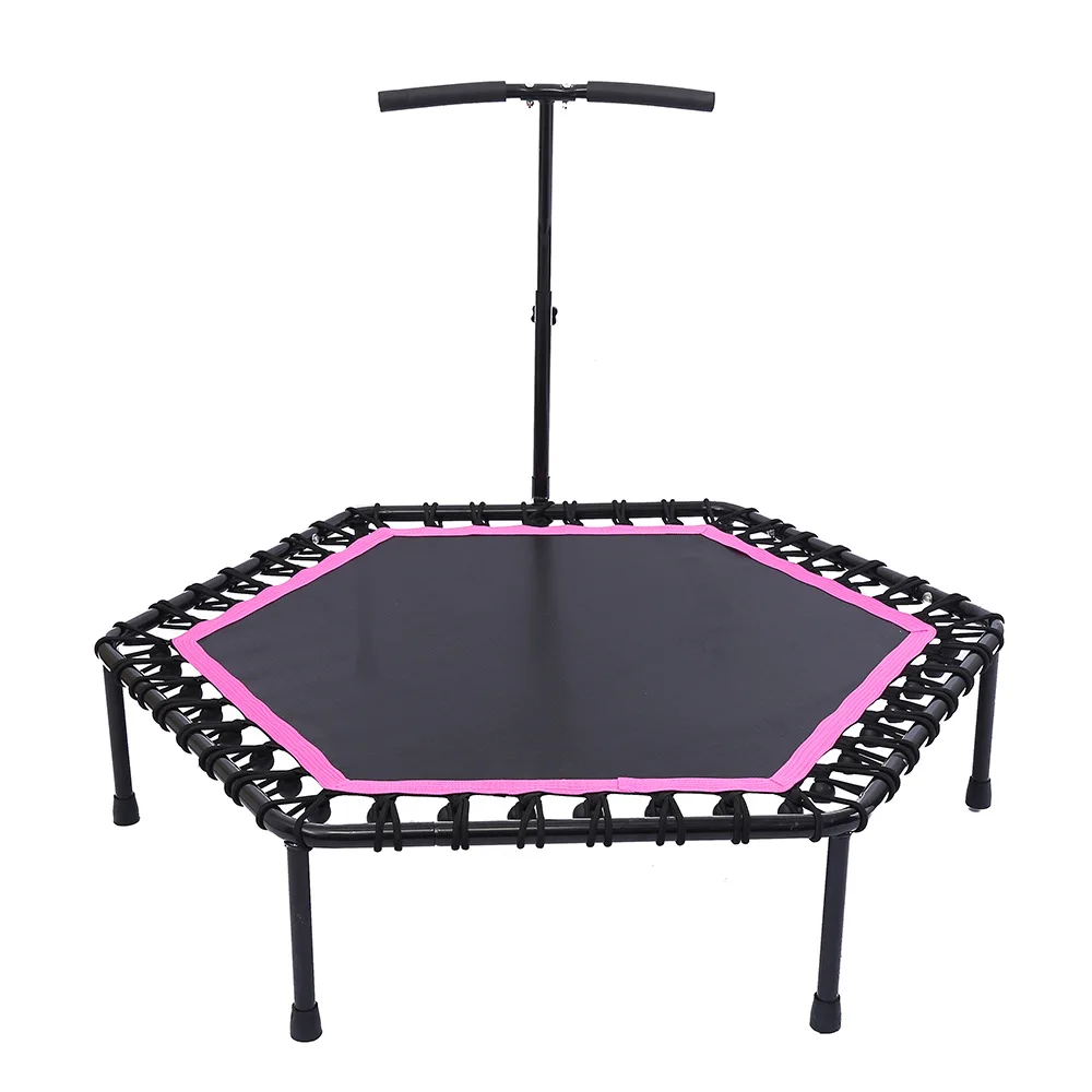 

48-inch trampoline adult gym children kids with armrests weight loss trampoline indoor fitness jumping bed