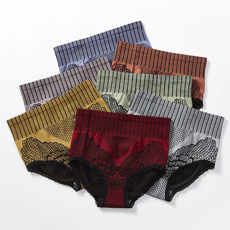 

high waist with belly up fresh bright colors breathable slim seamless panties triangle women's panties ladies underwear panties