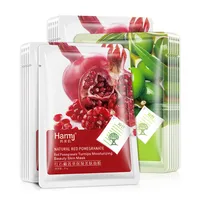 

OEM Custom korean whitening face mask pack organic red pomegranate olive tencel facial mask sheet