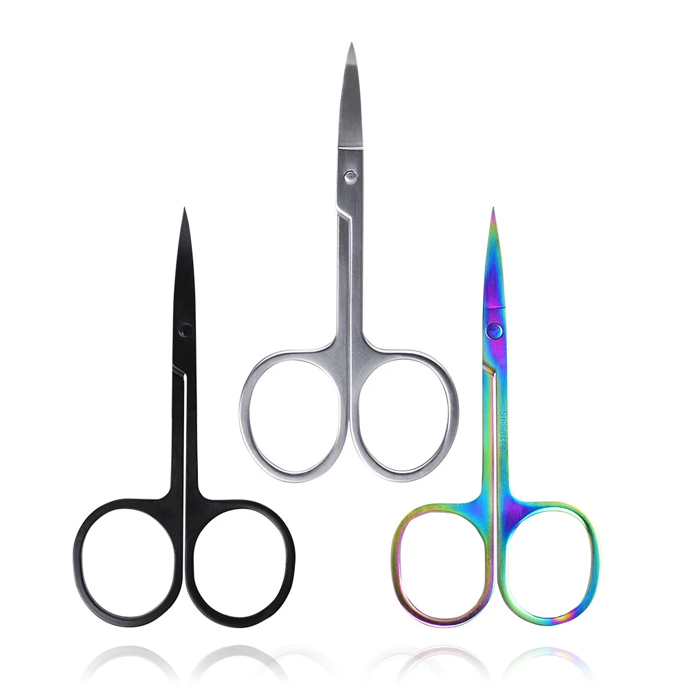 

Syebrow eyelash extension scissors white eyebrow scissors custom makeup scissors stainless steel