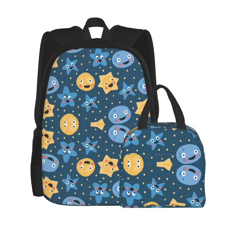 

Cartoon School Supplies Set Library Bag Book School Bags With Lunch Bags For Kindergarten Kids