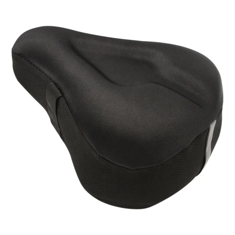 

Gel 130g Bike Seat Cover Extra Soft Gel Bicycle Seat Bike Saddle Cushion with free Water Dust Resistant rain Cover, Black ,as your request