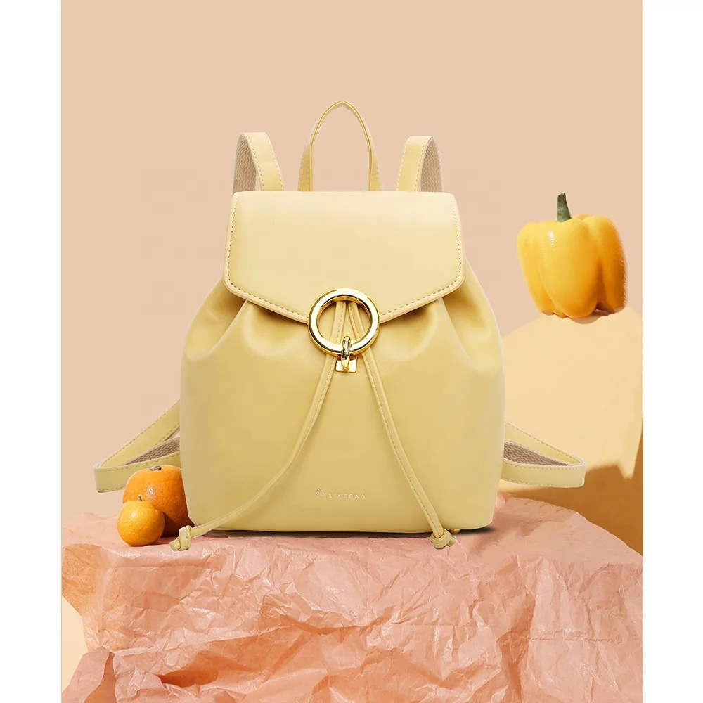 

LIKEBAG new fashion casual PU leather high quality luxury soft backpack for ladies travel shopping