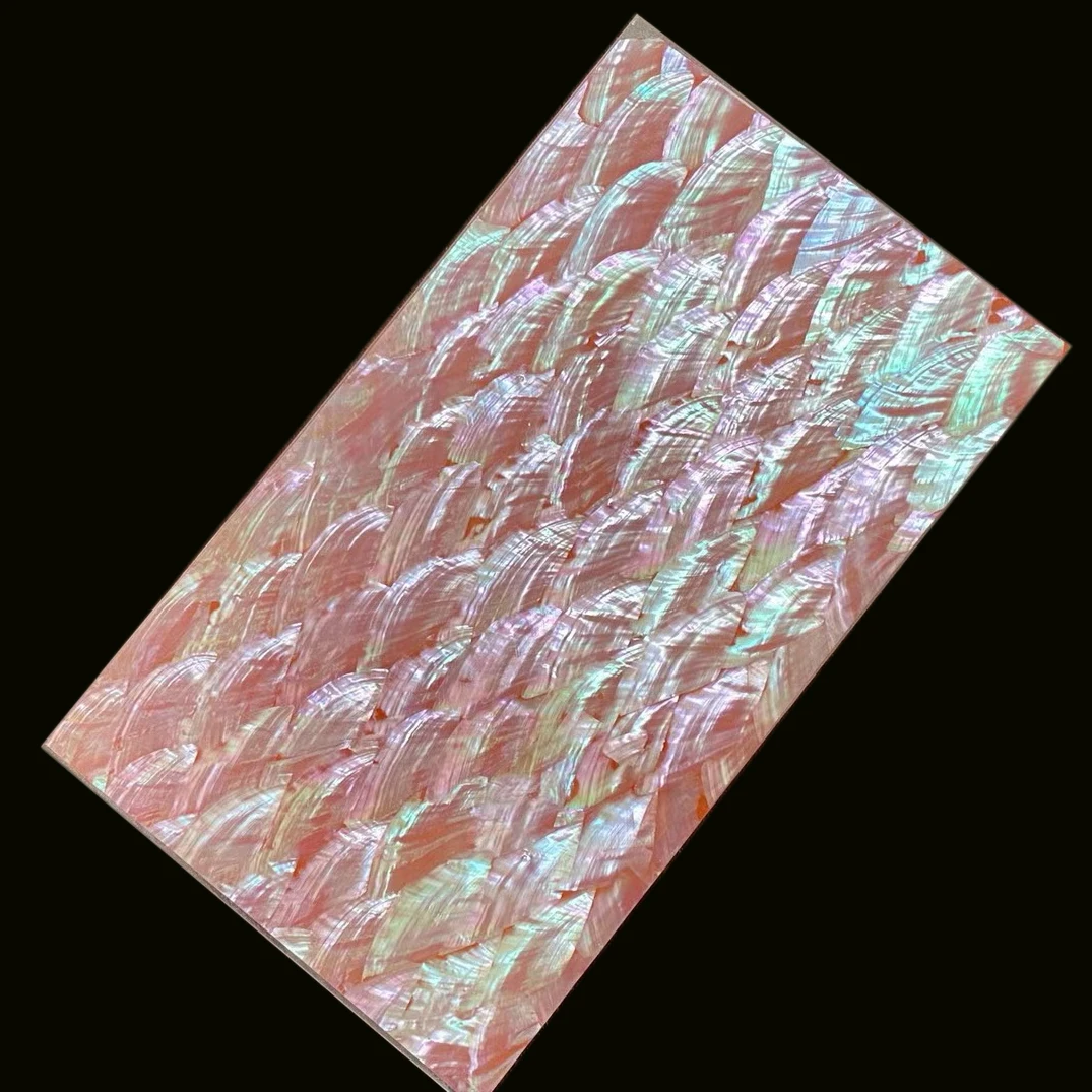 

Pink mother of pearl shell sheet for phone cover