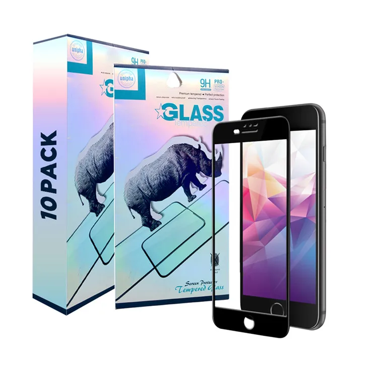 

10 in 1 2020 Full Glue For iPhone Screen Protector Tempered Glass Guard curved tempered glass screen protector for iPhone 7/8