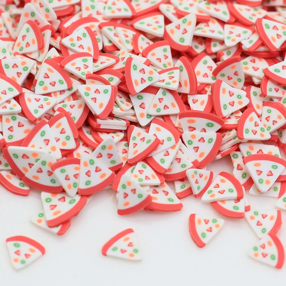 Wholesale Pizza Cute Mini Red Artificial Food Pretty Sprinkles Loose 500g/bag Kawaii for Slime DIY Stuffing