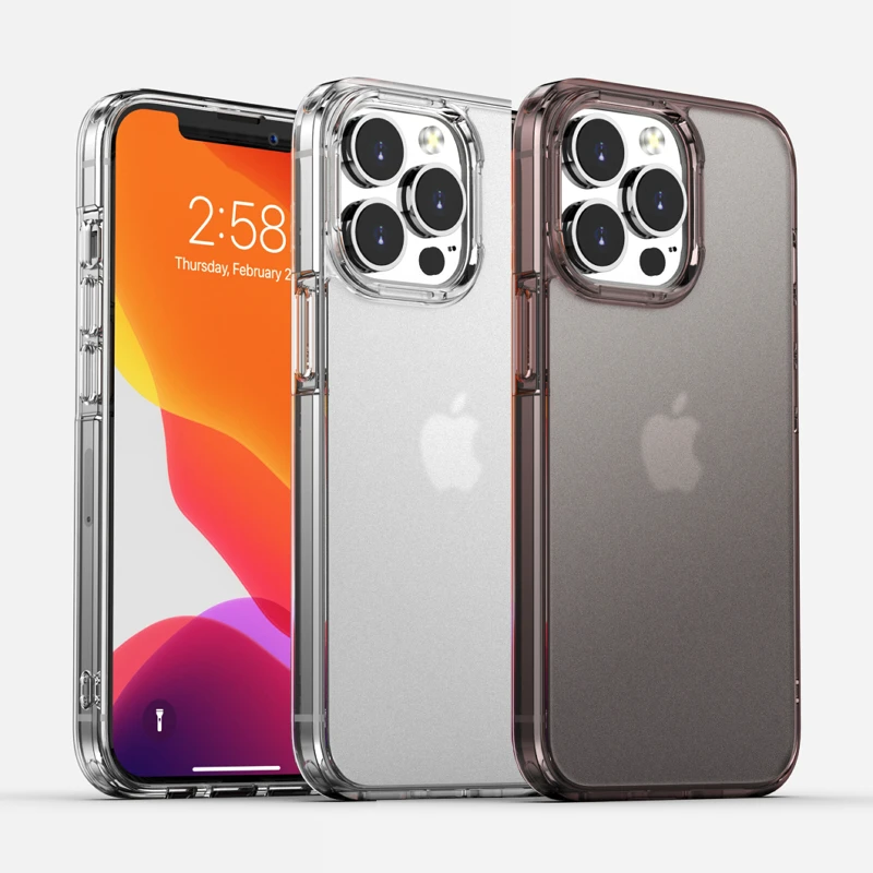 

The latest for iPhone13mini matte phone case matte black durable and no yellowing phone case cover, Black/white