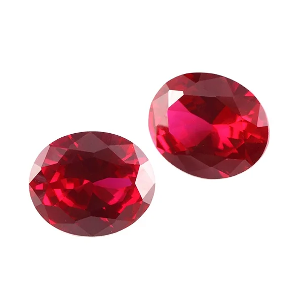 

oval cut gemstone & ruby gemstone material created ruby loose stone