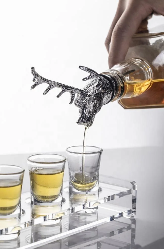 
Amazon Wine Aerator Decanter Stag Deer Head Wine Stopper with Silicone Rubber Fitting Deer Wine Pourer 